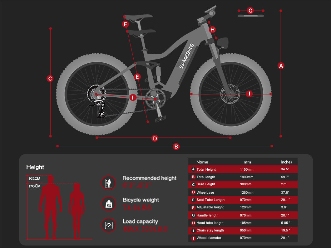 SAMEBIKE RSA08-II elektriline maastikuratas 